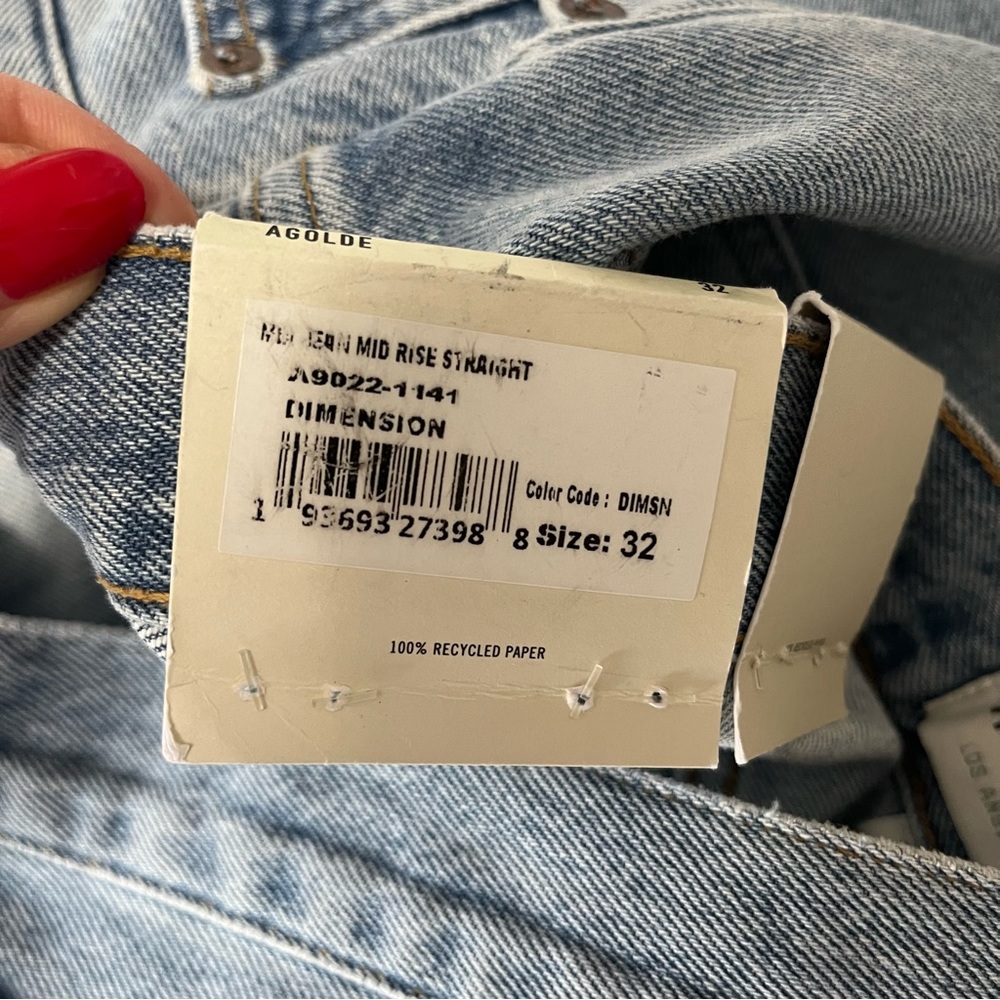 Agolde Mia Mid Rise Straight Denim - Picture 10 of 15